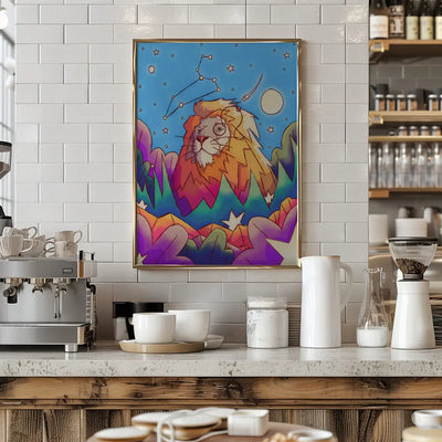 Star Sign Leo - Stretched Canvas, Poster or Fine Art Print I Heart Wall Art