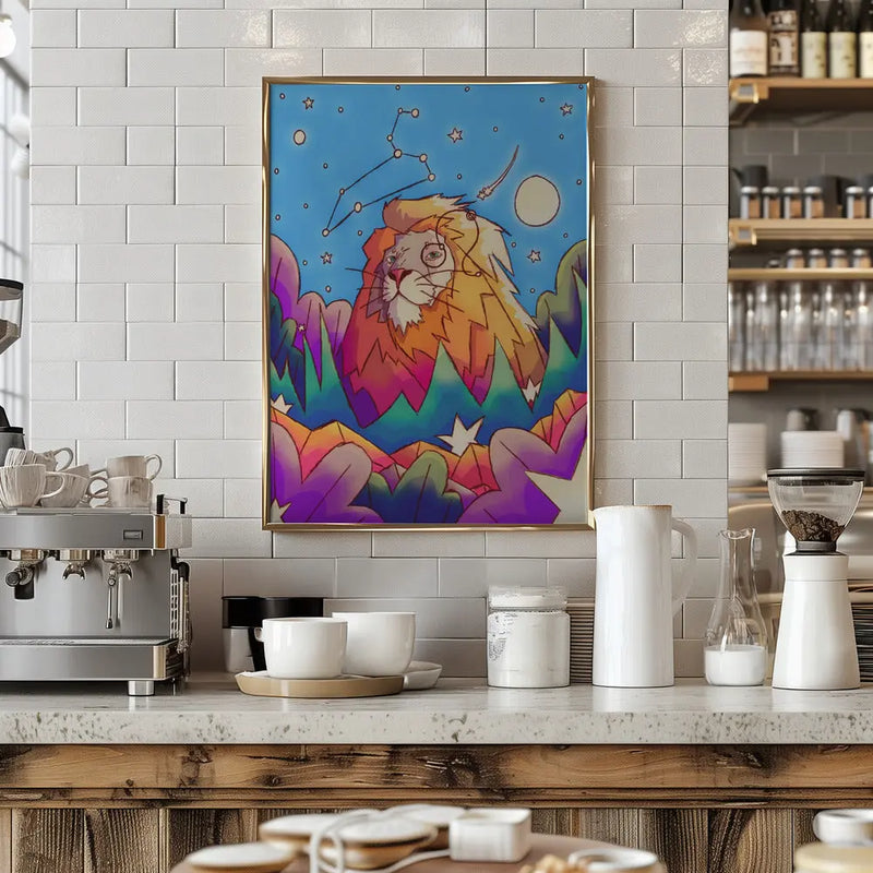 Star Sign Leo - Stretched Canvas, Poster or Fine Art Print I Heart Wall Art