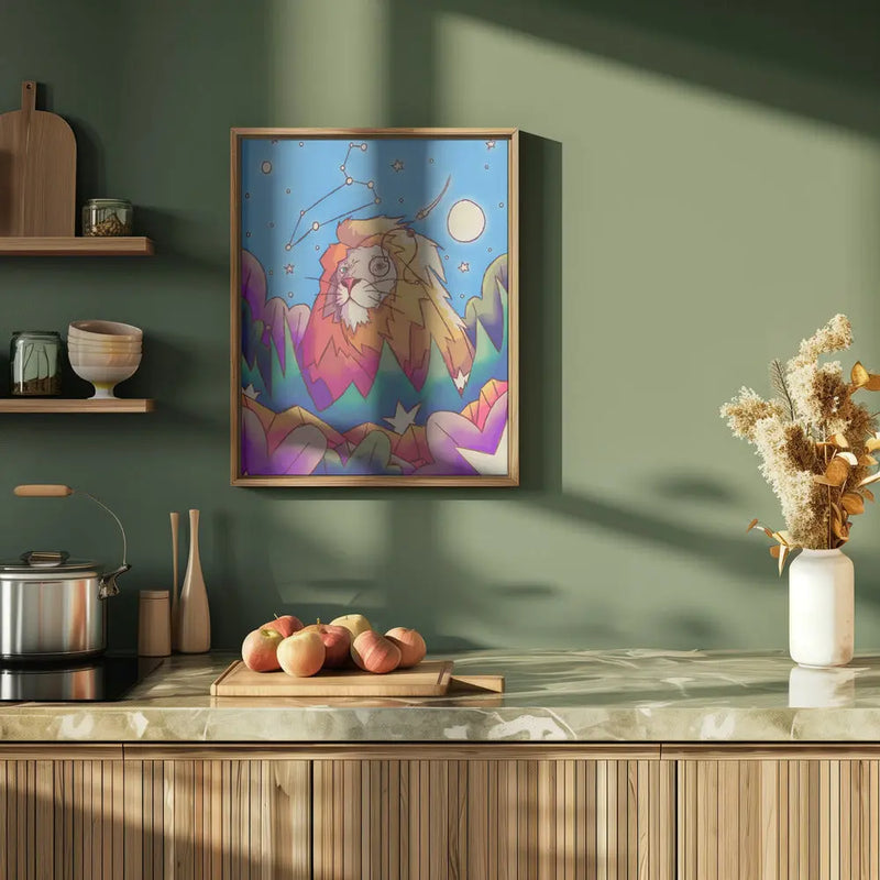 Star Sign Leo - Stretched Canvas, Poster or Fine Art Print I Heart Wall Art