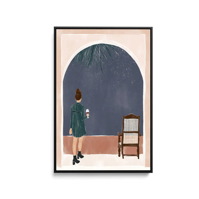 Starry Night by Ivy Green Illustrations - Stretched Canvas Print or Framed Fine Art Print - Artwork I Heart Wall Art Australia 