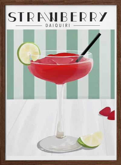 Strawberry Daiquiri - Stretched Canvas, Poster or Fine Art Print I Heart Wall Art