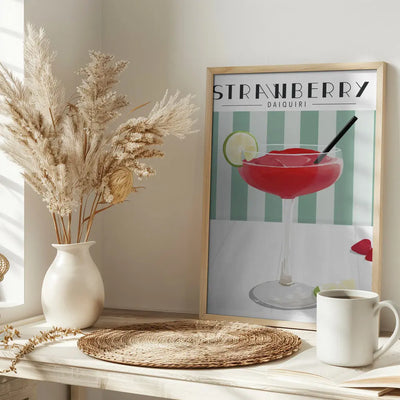 Strawberry Daiquiri - Stretched Canvas, Poster or Fine Art Print I Heart Wall Art