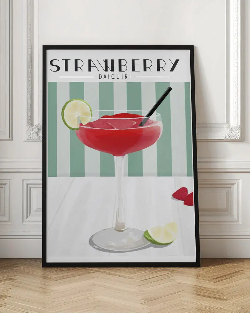 Strawberry Daiquiri - Stretched Canvas, Poster or Fine Art Print I Heart Wall Art