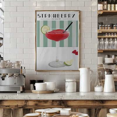 Strawberry Daiquiri - Stretched Canvas, Poster or Fine Art Print I Heart Wall Art
