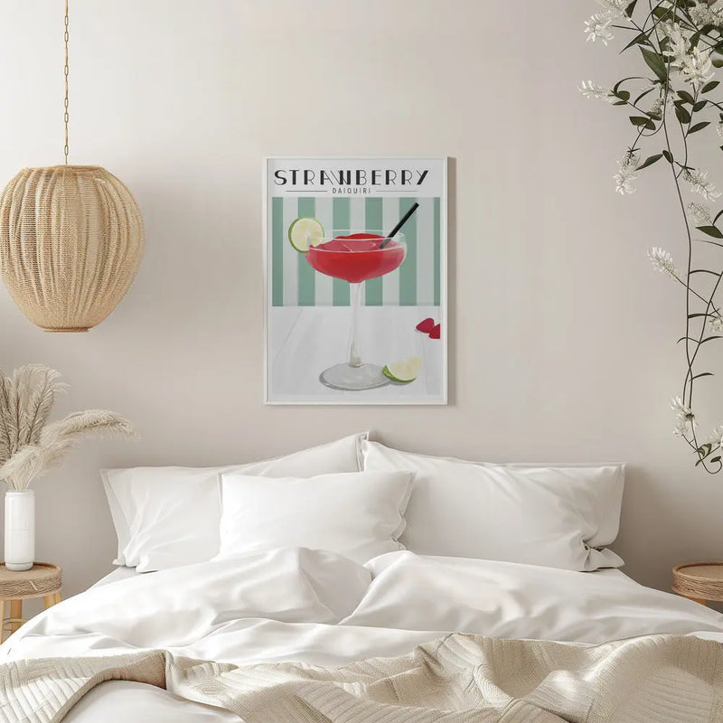 Strawberry Daiquiri - Stretched Canvas, Poster or Fine Art Print I Heart Wall Art