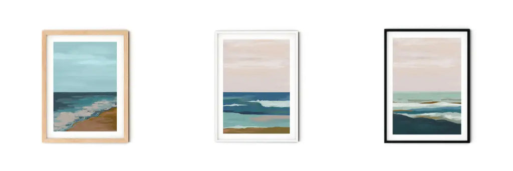 Art Prints in White, Oak and Black Frames