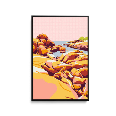 Sunny Bay By Unratio - Stretched Canvas Print or Framed Fine Art Print - Artwork I Heart Wall Art Australia 