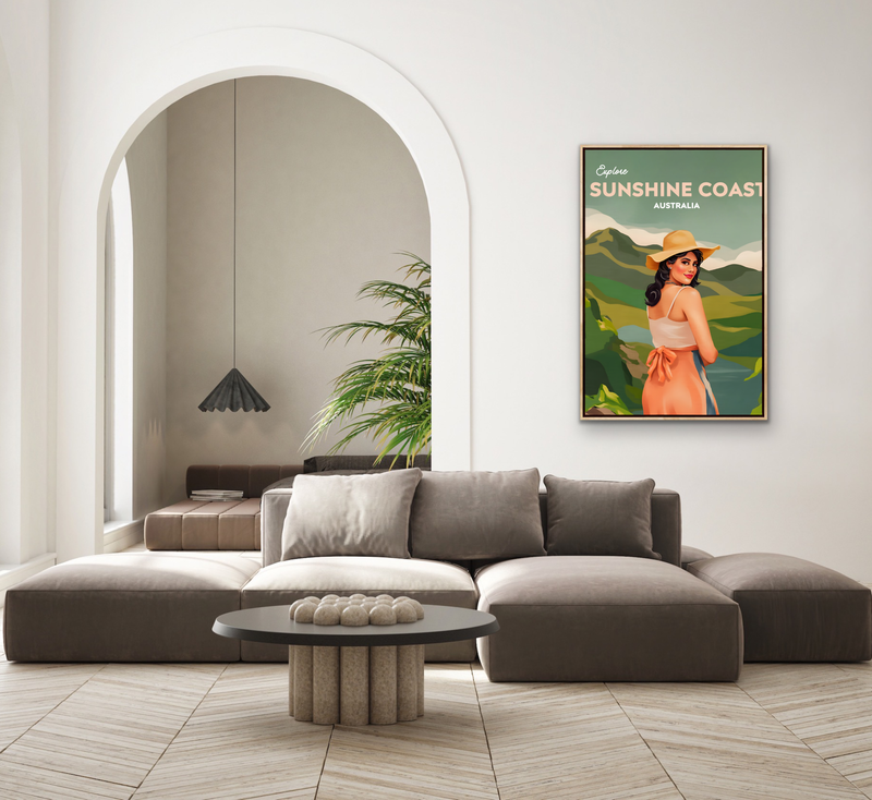 Sunshine Coast - Travel Print on Paper Or Canvas