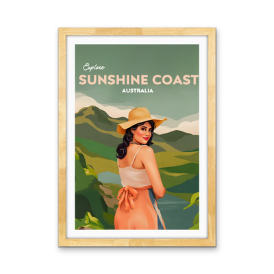 Sunshine Coast - Travel Print on Paper Or Canvas