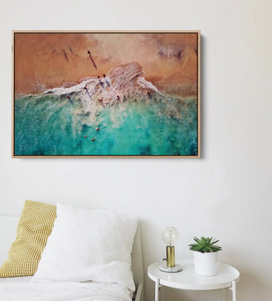 Surf Aerial Beach Shot