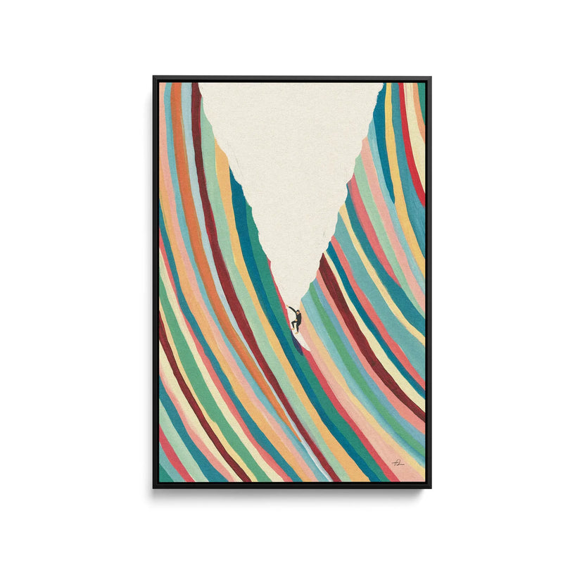 Surfingwithstache by Fabian Lavater - Stretched Canvas Print or Framed Fine Art Print - Artwork I Heart Wall Art Australia 