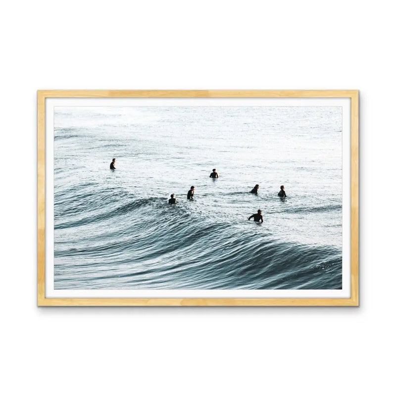 Swell - Photographic Surfer Stretched Canvas Print or Framed Fine Art Print - Artwork I Heart Wall Art Australia