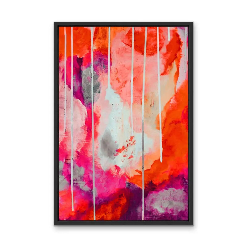 Tangerine Kiss - Orange and Pink Abstract Artwork I Heart Wall Art Australia 