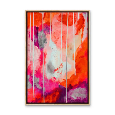 Tangerine Kiss - Orange and Pink Abstract Artwork I Heart Wall Art Australia 