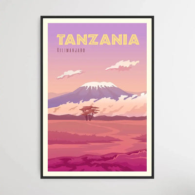 Tanzania - Vintage Style Travel Print I Heart Wall Art Australia