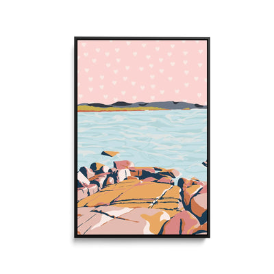 Terracotta Bay By Unratio - Stretched Canvas Print or Framed Fine Art Print - Artwork I Heart Wall Art Australia 