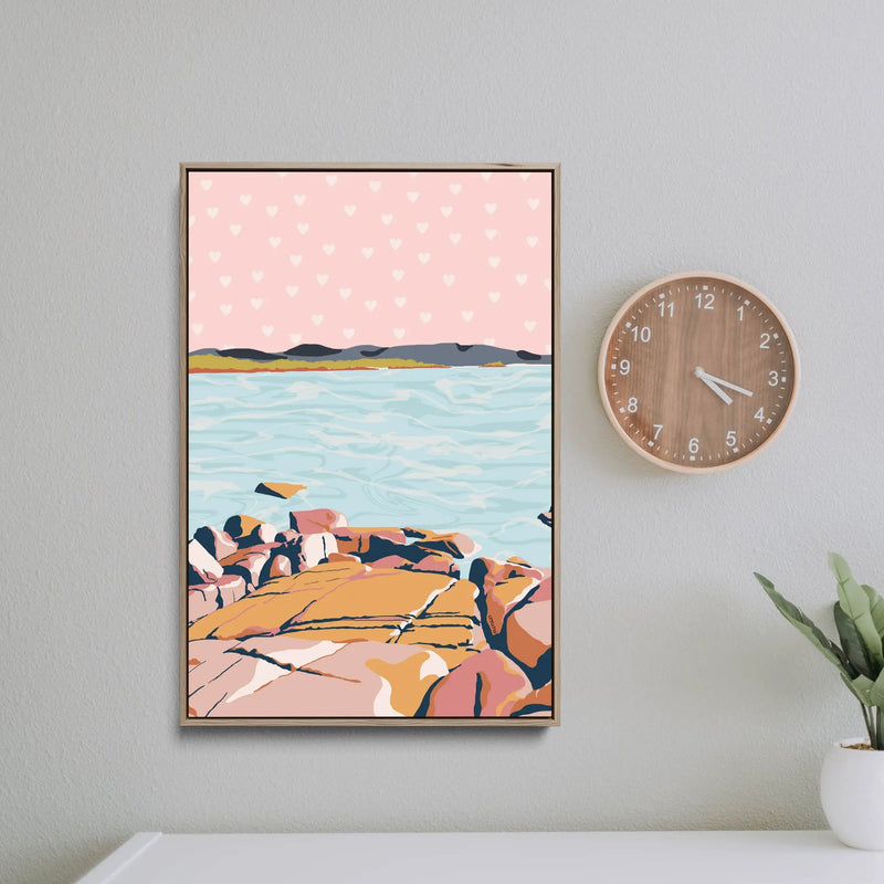 Terracotta Bay By Unratio - Stretched Canvas Print or Framed Fine Art Print - Artwork I Heart Wall Art Australia 