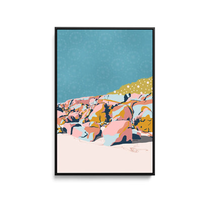 Terracotta Cove By Unratio - Stretched Canvas Print or Framed Fine Art Print - Artwork I Heart Wall Art Australia 