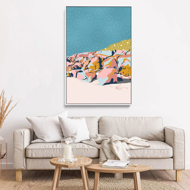 Terracotta Cove By Unratio - Stretched Canvas Print or Framed Fine Art Print - Artwork I Heart Wall Art Australia 