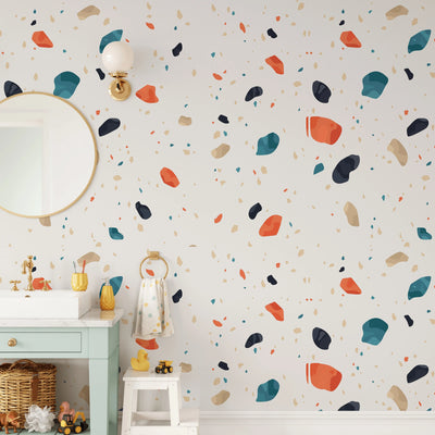 Terrazzo - Colourful Terrazzo Patterned Easy Wallpaper - I Heart Wall Art