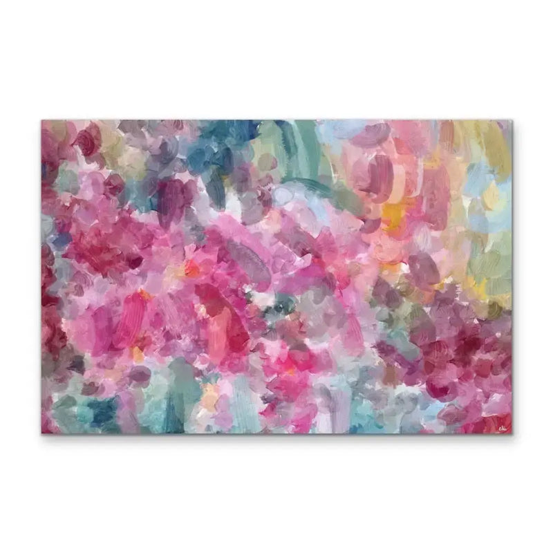 The Blossom Series V - Gumnut Blossom Abstract Artwork - Pink and Yellow Shades - Australiana Print - I Heart Wall Art