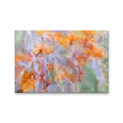 The Blossom Series VI - Gumnut Blossom Abstract Artwork - Orange and Silver Shades - Australiana Print