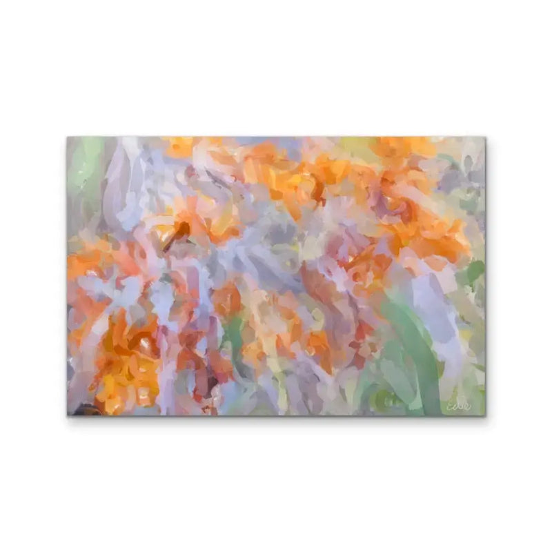 The Blossom Series VI - Gumnut Blossom Abstract Artwork - Orange and Silver Shades - Australiana Print