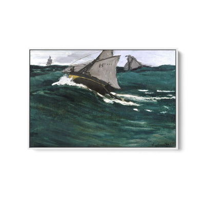 The Green Wave (18661867) by Claude Monet - Stretched Canvas Print or Framed Fine Art Print - Artwork I Heart Wall Art Australia 