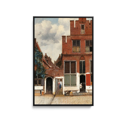 The Little Street (ca. 1658) by Johannes Vermeer - Stretched Canvas Print or Framed Fine Art Print - Artwork I Heart Wall Art Australia 