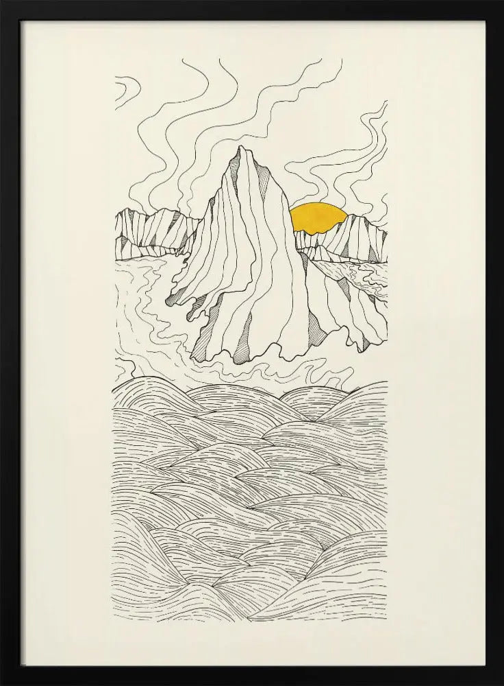 Tides and cliffs - Stretched Canvas, Poster or Fine Art Print I Heart Wall Art