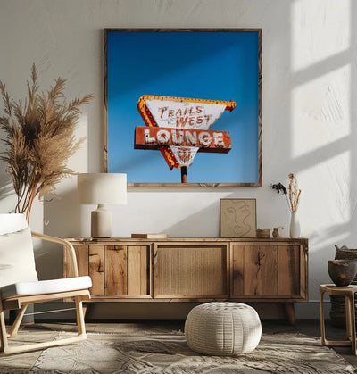 Trails West Lounge - Square Stretched Canvas, Poster or Fine Art Print I Heart Wall Art