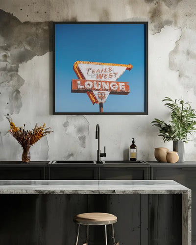 Trails West Lounge - Square Stretched Canvas, Poster or Fine Art Print I Heart Wall Art