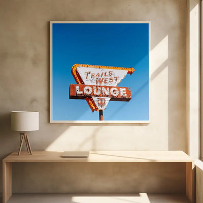 Trails West Lounge - Square Stretched Canvas, Poster or Fine Art Print I Heart Wall Art