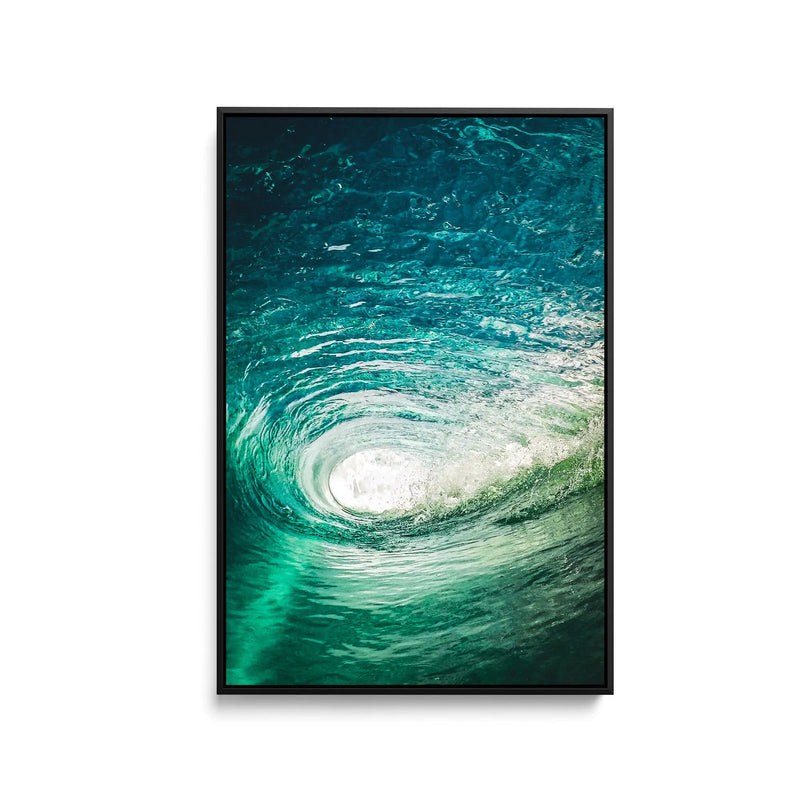 Tube - Wave Water Ocean Stretched Canvas Print or Framed Fine Art Print - Artwork I Heart Wall Art Australia