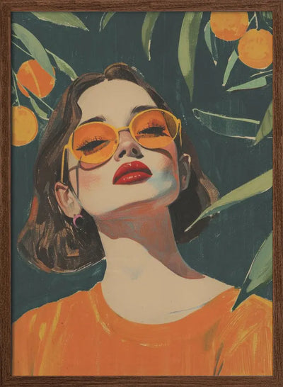 Under The Orange Tree - Stretched Canvas, Poster or Fine Art Print I Heart Wall Art