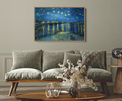 Starry Night Over the Rhone (1888) by Van Gogh - Fine Art or Canvas Print I Heart Wall Art Australia