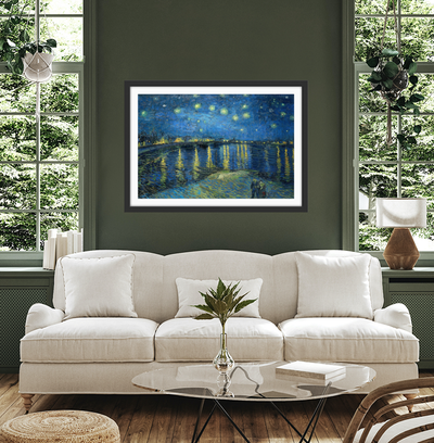 Starry Night Over the Rhone (1888) by Van Gogh - Fine Art or Canvas Print I Heart Wall Art Australia