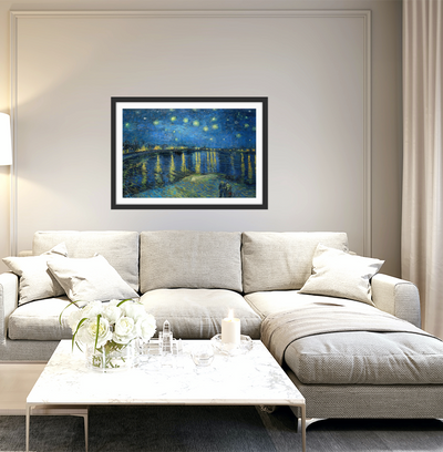 Starry Night Over the Rhone (1888) by Van Gogh - Fine Art or Canvas Print I Heart Wall Art Australia