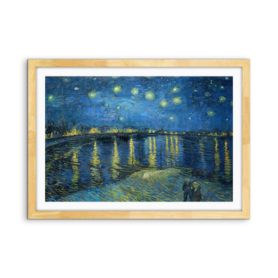 Starry Night Over the Rhone (1888) by Van Gogh - Fine Art or Canvas Print I Heart Wall Art Australia