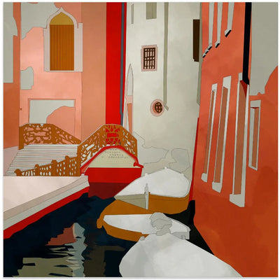 Venedig2 - Square Stretched Canvas, Poster or Fine Art Print I Heart Wall Art