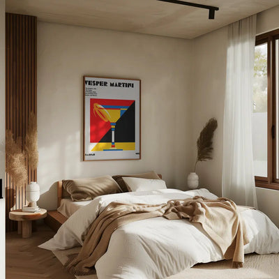 Vesper Martini Bauhaus Cocktail - Stretched Canvas, Poster or Fine Art Print I Heart Wall Art