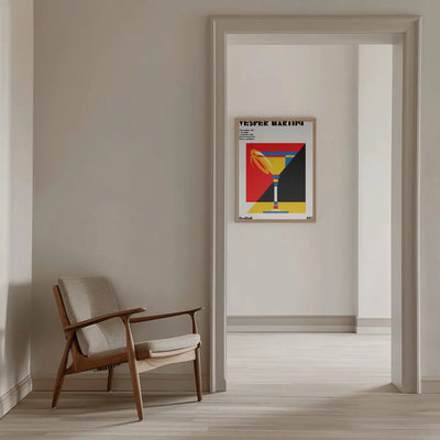 Vesper Martini Bauhaus Cocktail - Stretched Canvas, Poster or Fine Art Print I Heart Wall Art