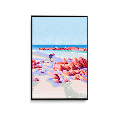Wading By Unratio - Stretched Canvas Print or Framed Fine Art Print - Artwork I Heart Wall Art Australia 