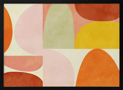 Warm Pastel Geometry - Stretched Canvas, Poster or Fine Art Print I Heart Wall Art