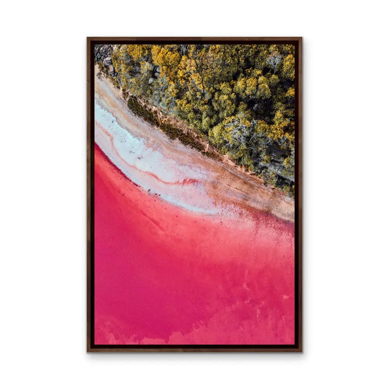 Western Australia - Colourful Aerial Photographic Print of a Red Shoreline I Heart Wall Art Australia 