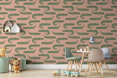 What A Croc - Crocodile Peel and Stick Removable Wallpaper - I Heart Wall Art