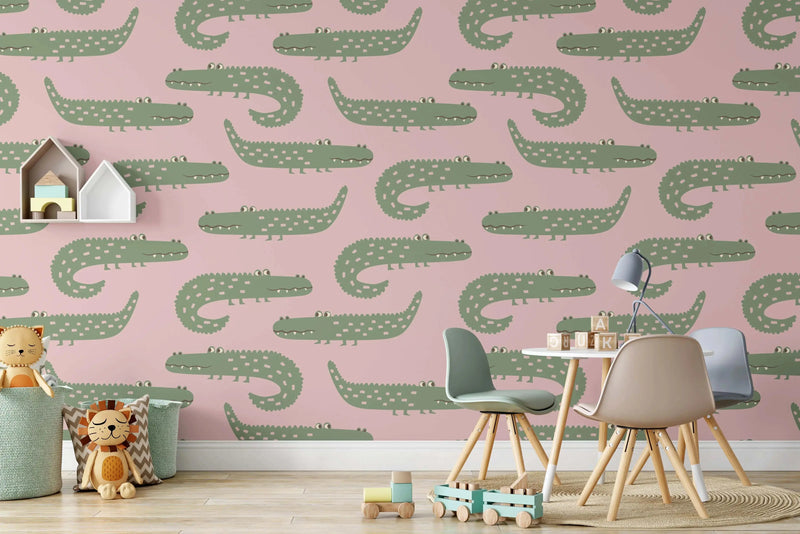 What A Croc - Crocodile Peel and Stick Removable Wallpaper I Heart Wall Art Australia