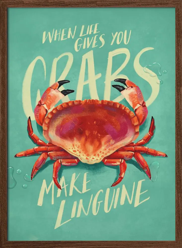When Life Gives You Crabs - Stretched Canvas, Poster or Fine Art Print I Heart Wall Art