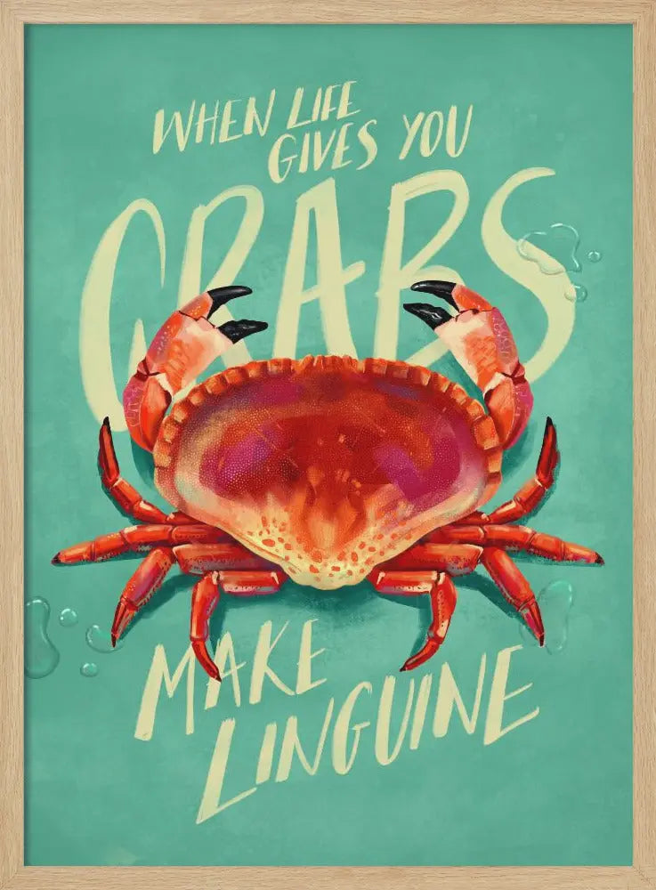When Life Gives You Crabs - Stretched Canvas, Poster or Fine Art Print I Heart Wall Art
