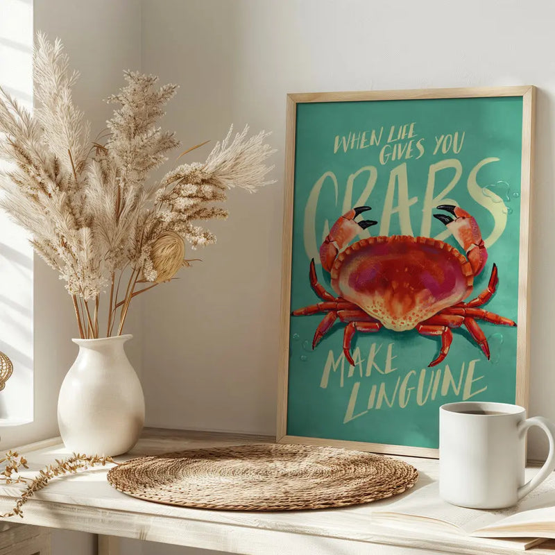 When Life Gives You Crabs - Stretched Canvas, Poster or Fine Art Print I Heart Wall Art